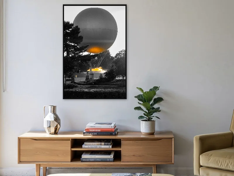 FLAMMES — gallery print in situ.