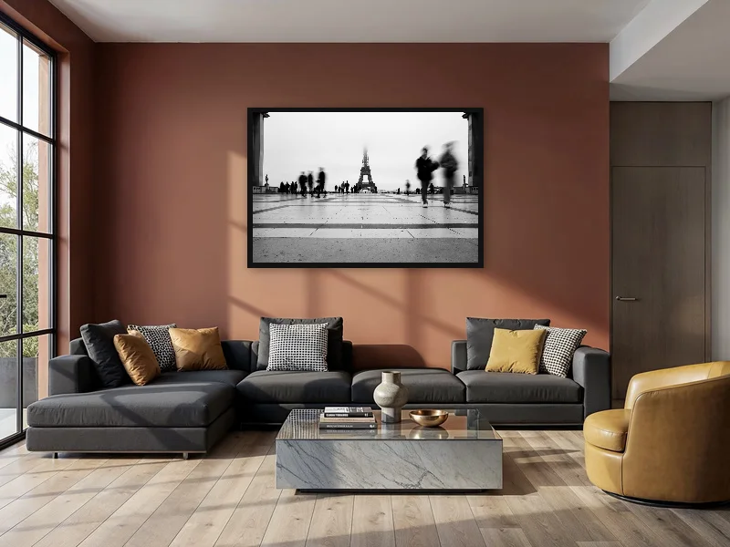 EIFFEL TOWER GHOSTS — monumental print in situ.