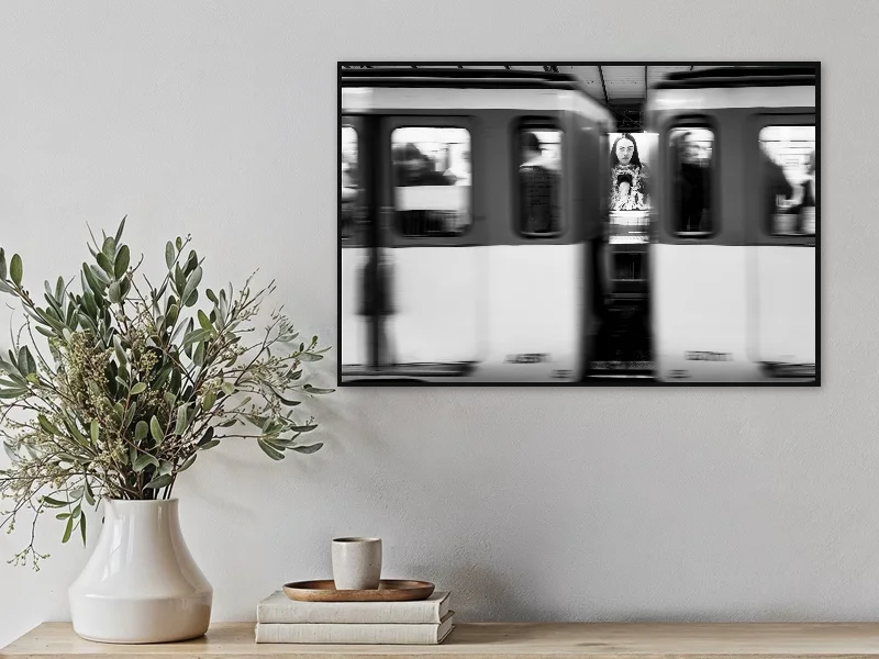 FACE GLIMPSE — fine art print in situ.