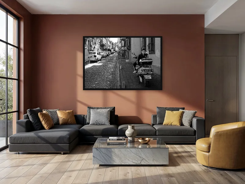 DREAMS ON HOLD — monumental print in situ.