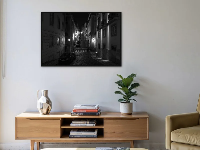 CITY AT NIGHT — gallery print in situ.