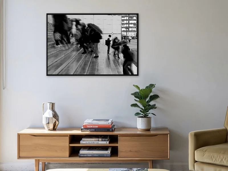 SOMEONE IN THE CROWD — gallery print in situ.