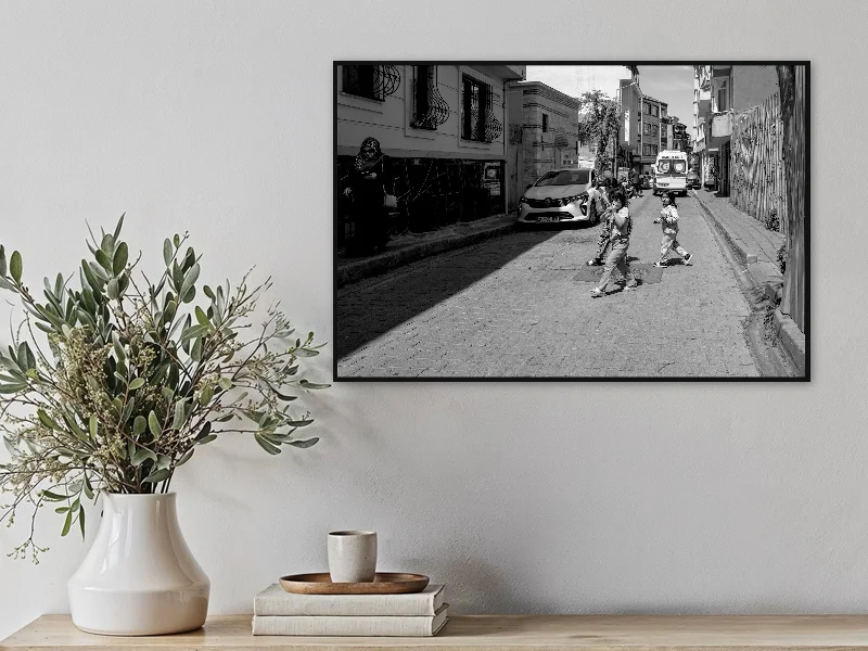 ICE CREAMS & PYJAMAS — fine art print in situ.